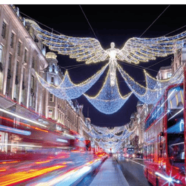 London: Christmas Lights by Night rundtur med öppen toppbuss