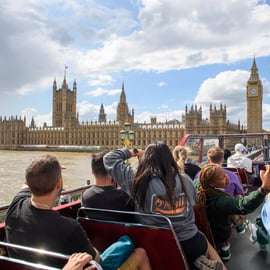 Londres: Visita guiada en un autobús antiguo de techo abierto