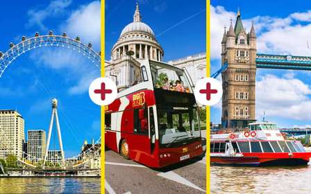 Londýn: London Eye, plavba po řece a hop-on hop-off autobusová prohlídka