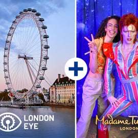Ingresso combinado London Eye e Madame Tussauds