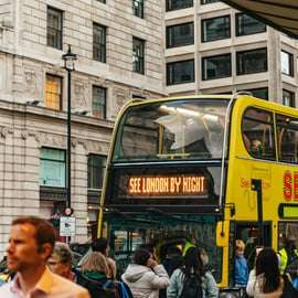 Londres : Visite touristique de Londres de nuit en bus à toit ouvert